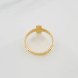 Anillo Cruz 3 g / T9 1/2 Oro Amarillo 18K