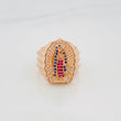 Anillo Virgen Guadalupe 6.2 g / T8 Oro Rosa 18K