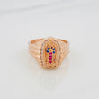 Anillo Virgen Guadalupe 3.85 g / T6 Oro Rosa 18K