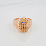 Anillo Virgen Guadalupe 3.85 g / T6 Oro Rosa 18K