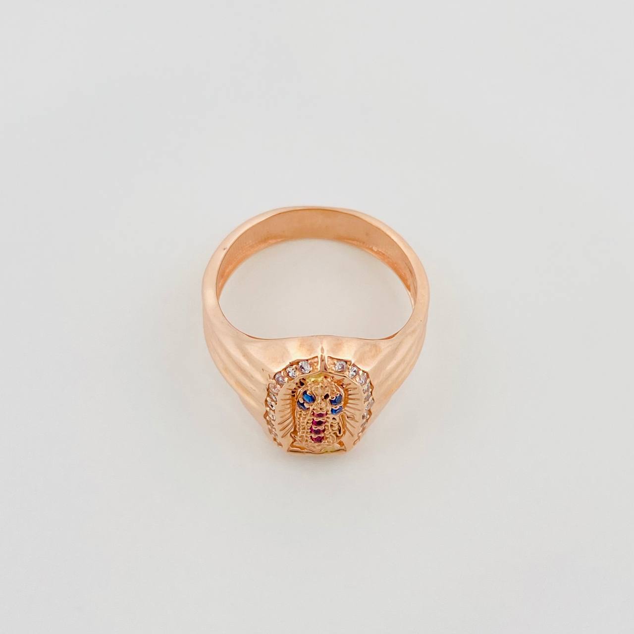 Anillo Virgen Guadalupe 3.85 g / T6 Oro Rosa 18K