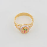 Anillo Virgen Guadalupe 4.95 g / T8 3/4 Tres Oros 18K