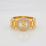Anillo Correa Signo Peso 8.8 g / T10 3/4 Oro Amarillo 18K