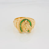 Anillo Herradura Caballo 7.65 g / T12 Oro Amarillo 18K