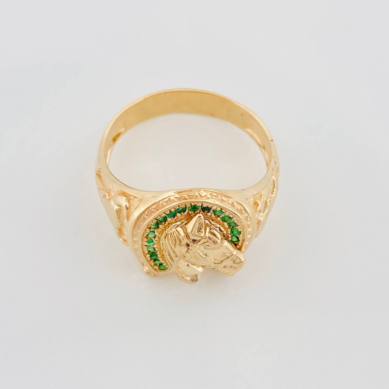 Anillo Herradura Caballo 7.65 g / T12 Oro Amarillo 18K