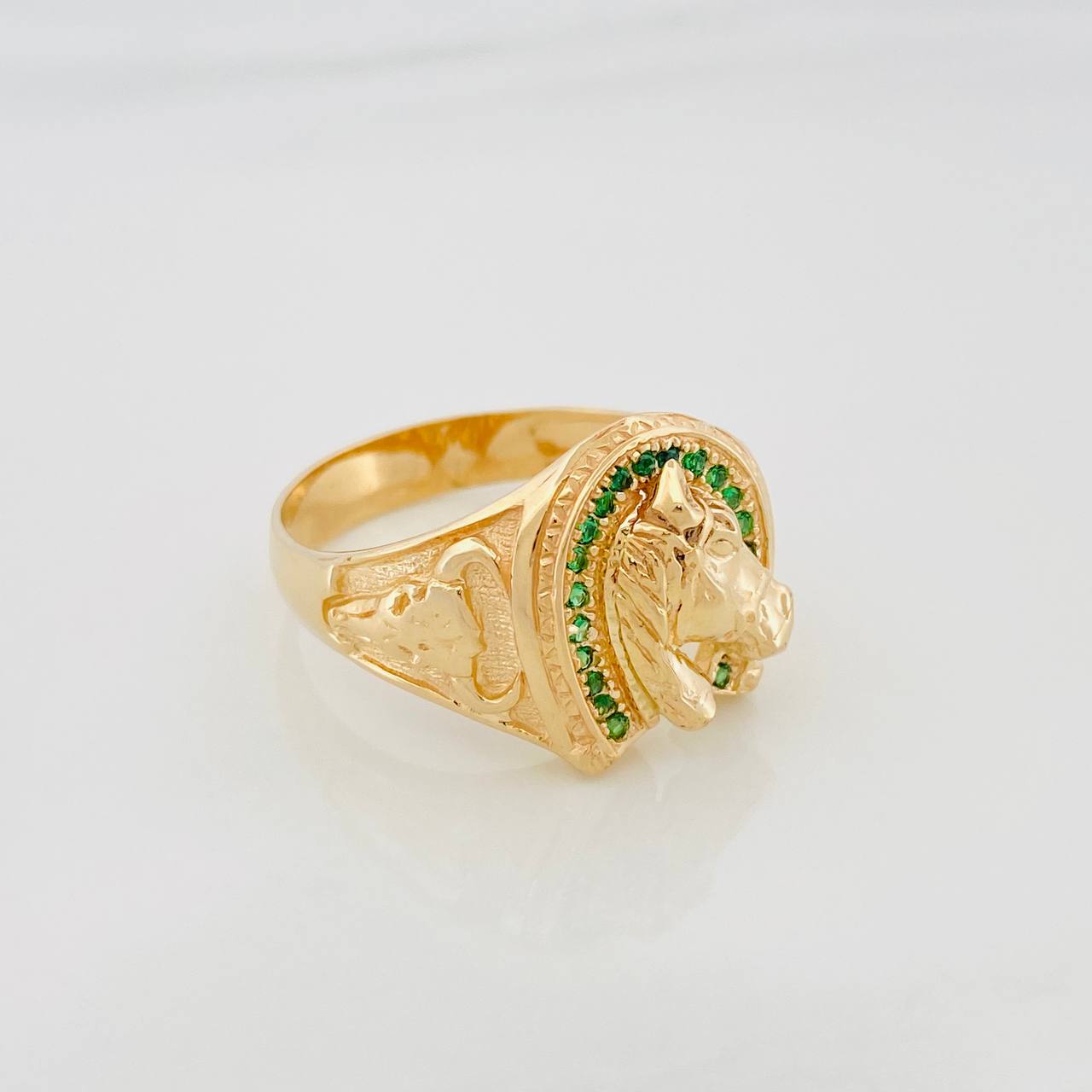 Anillo Herradura Caballo 7.65 g / T12 Oro Amarillo 18K