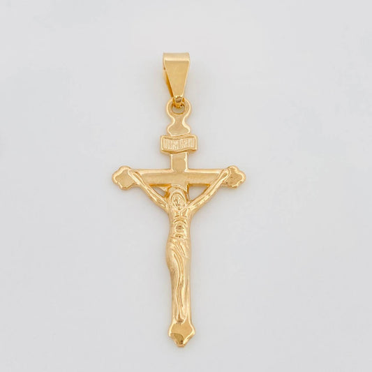 Dije Cristo Cruz 3.45 g / 4.5 cm Oro Amarillo 18K