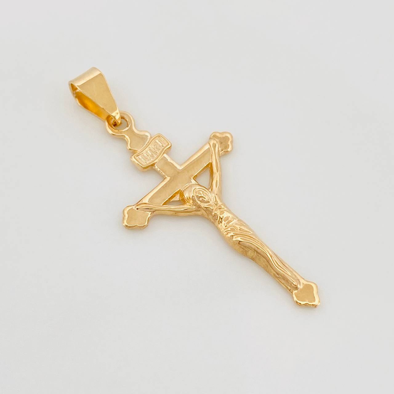 Dije Cristo Cruz 3.45 g / 4.5 cm Oro Amarillo 18K