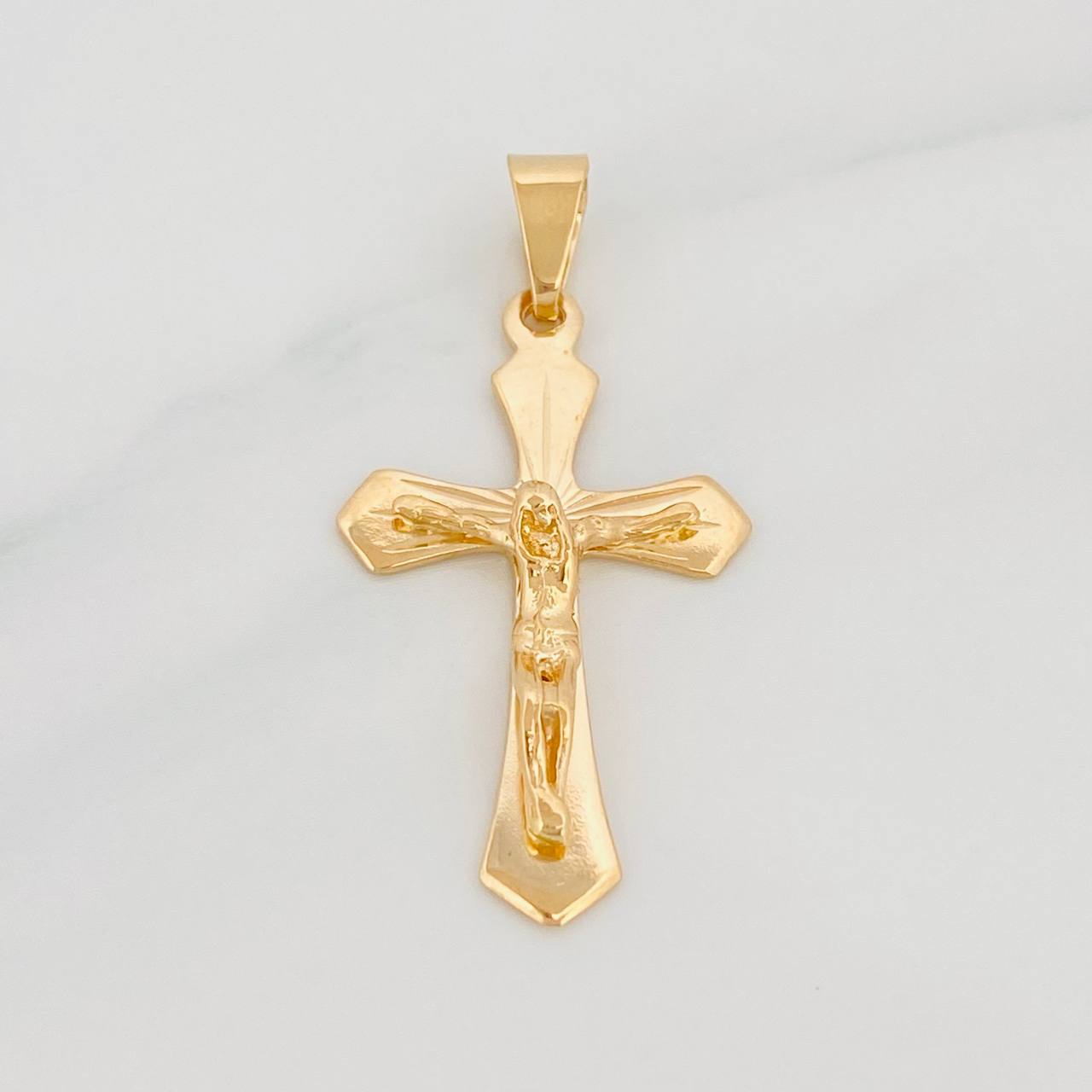 Dije Cristo Cruz 2.95 g / 3.8 cm Oro Amarillo 18K