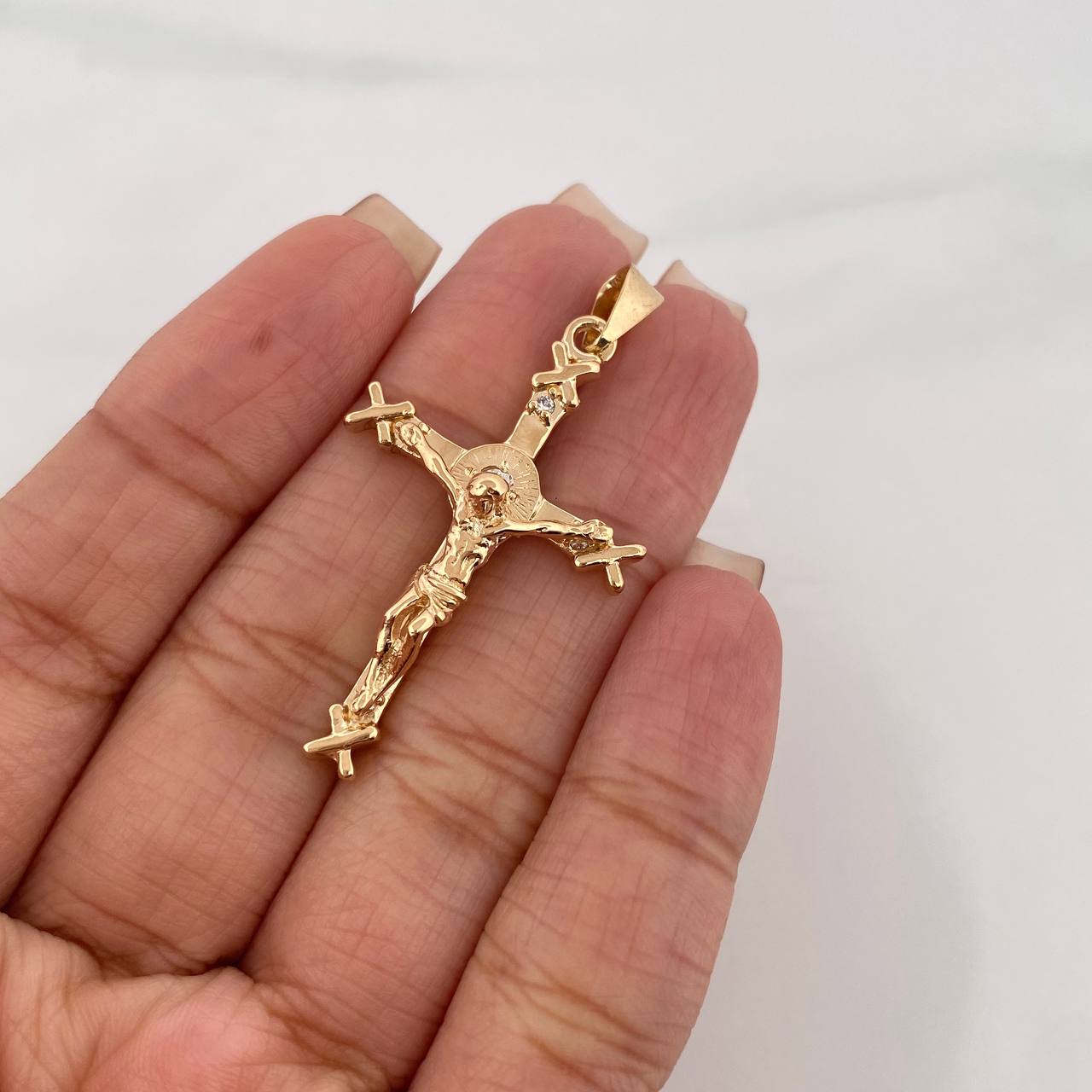 Dije Cristo Cruz 5.3 g / 4.5 cm Oro Amarillo 18K