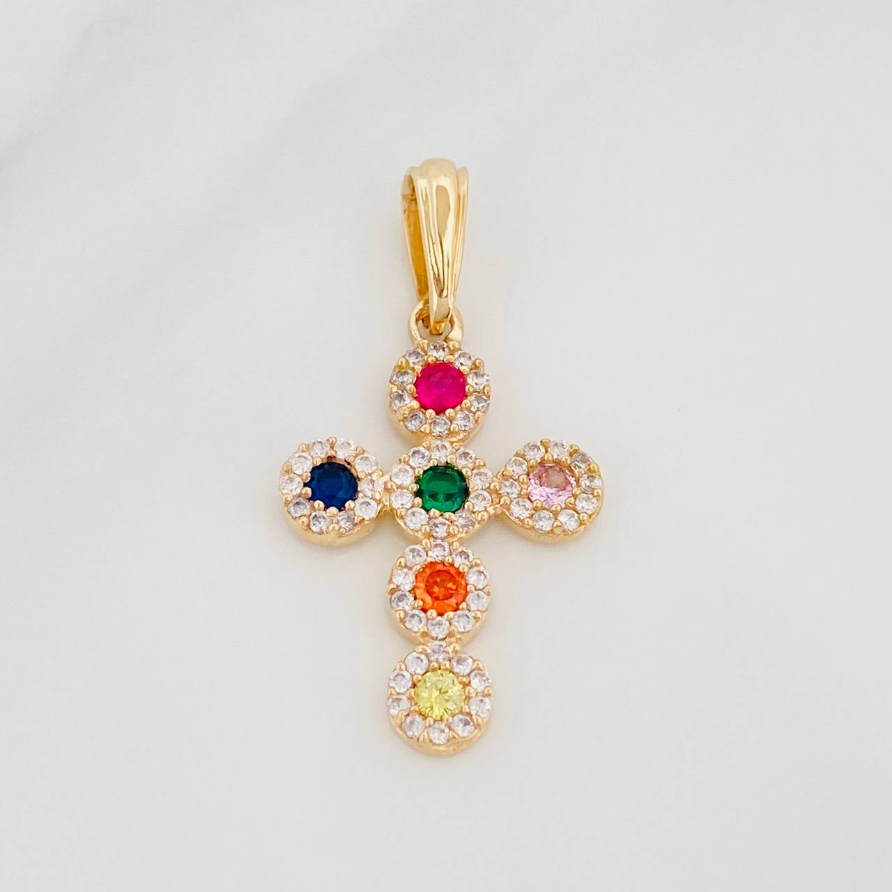 Dije Cruz Tupida 2.55 g / 3.3 cm Oro Amarillo 18K