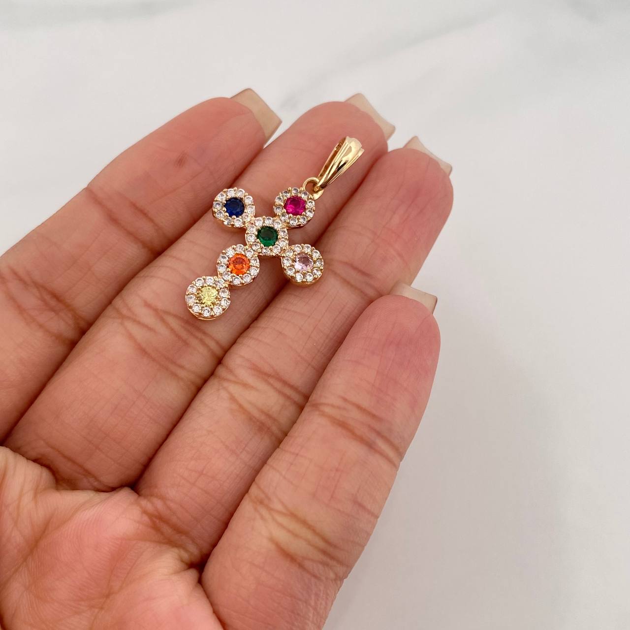 Dije Cruz Tupida 2.55 g / 3.3 cm Oro Amarillo 18K