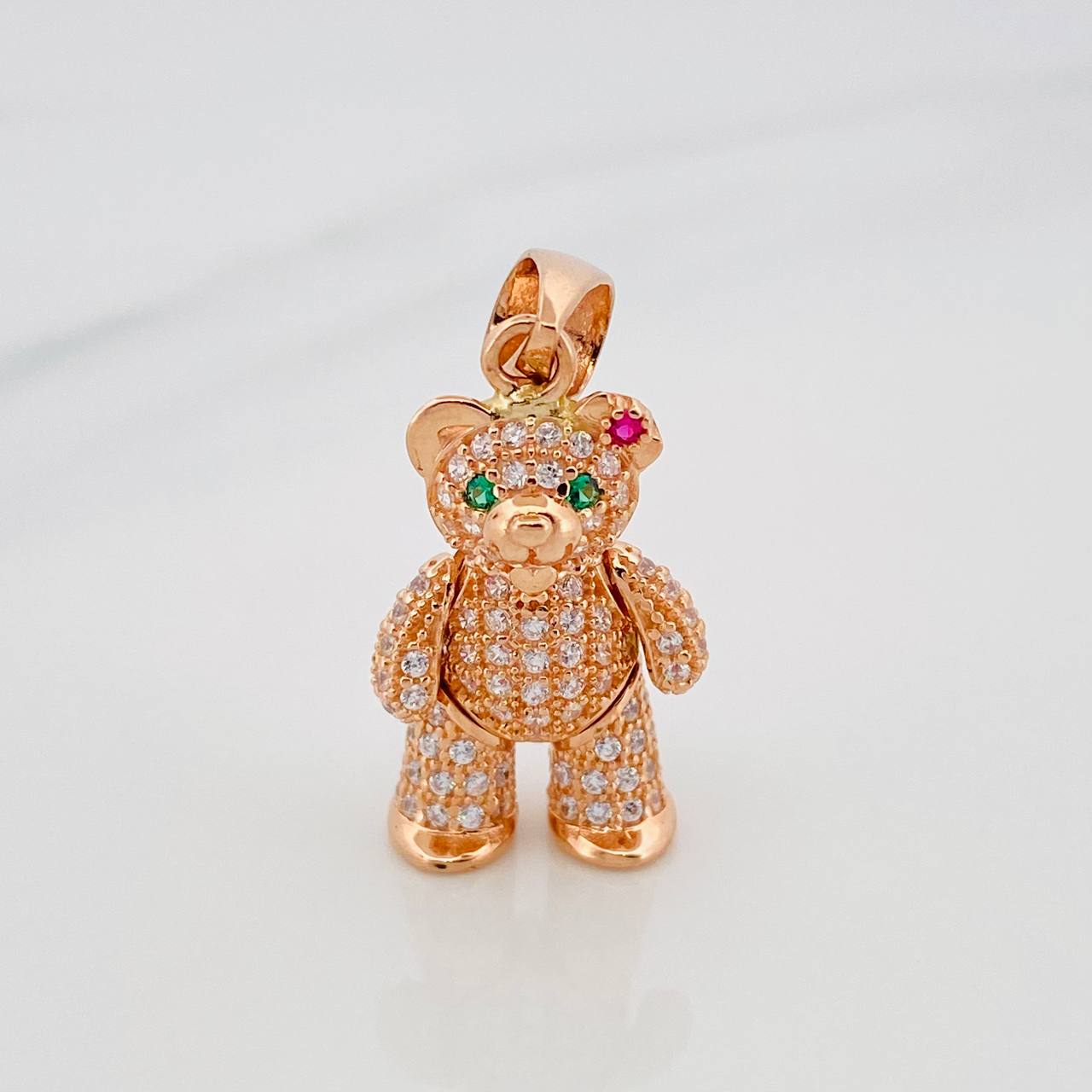 Dije Oso Moño Articulado 4.3 g / 3 cm Oro Rosa 18K