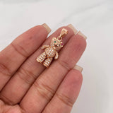 Dije Oso Moño Articulado 4.3 g / 3 cm Oro Rosa 18K