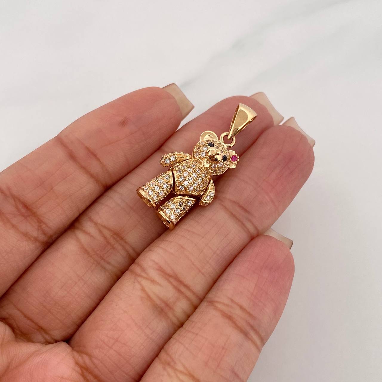 Dije Oso Moño Articulado 4.4 g / 3 cm Oro Amarillo 18K