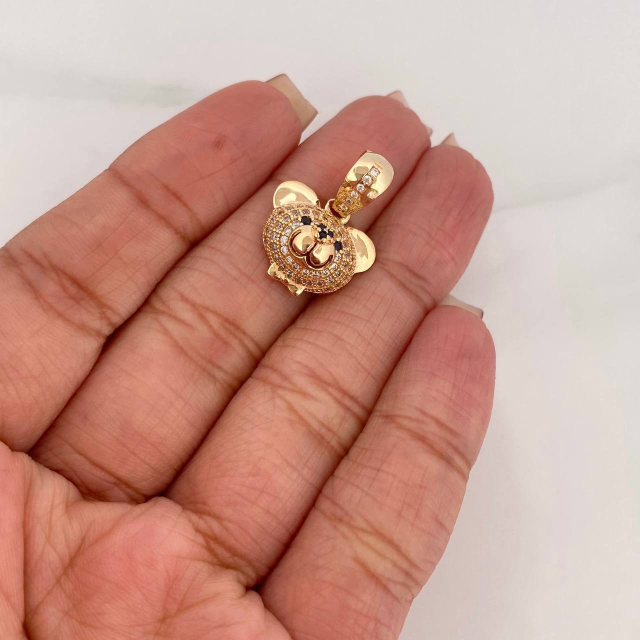 Dije Cara De Oso 3.1 g / 2 cm Oro Amarillo 18K
