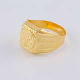 Anillo Sello San Benito 3.15 g / T10 1/2 Oro Amarillo 18K