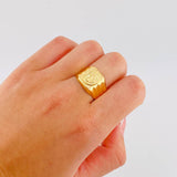 Anillo Sello San Benito 3.15 g / T10 1/2 Oro Amarillo 18K