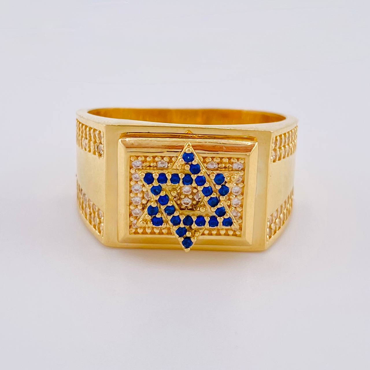 Anillo Estrella De David 9.1 g / T11 Oro Amarillo 18K