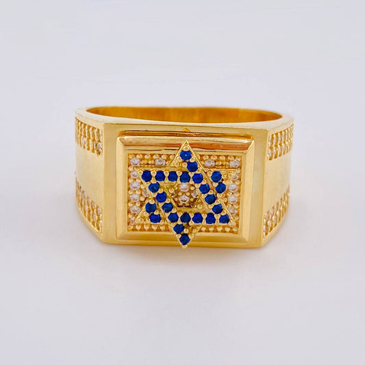 Anillo Estrella De David 9.1 g / T11 Oro Amarillo 18K