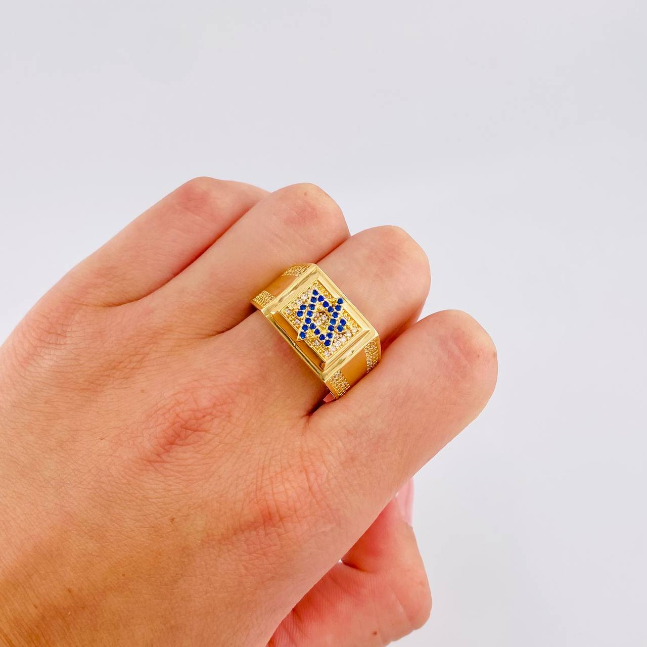 Anillo Estrella De David 9.1 g / T11 Oro Amarillo 18K