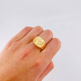 Anillo Corona Sello 2.85 g / T11 1/2 Oro Amarillo 18K