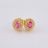 Topos Halo Ovalado 2.1 g / 7.79 mm Oro Amarillo 18K