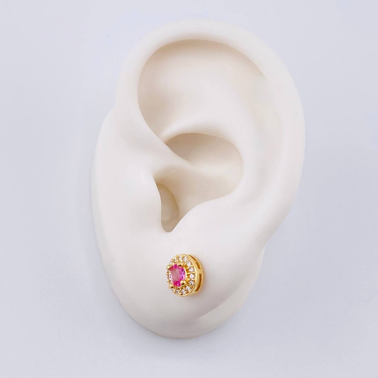 Topos Halo Ovalado 2.1 g / 7.79 mm Oro Amarillo 18K