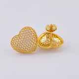 Topos Corazón Tupido 3.4 g / 12.62 mm Oro Amarillo 18K