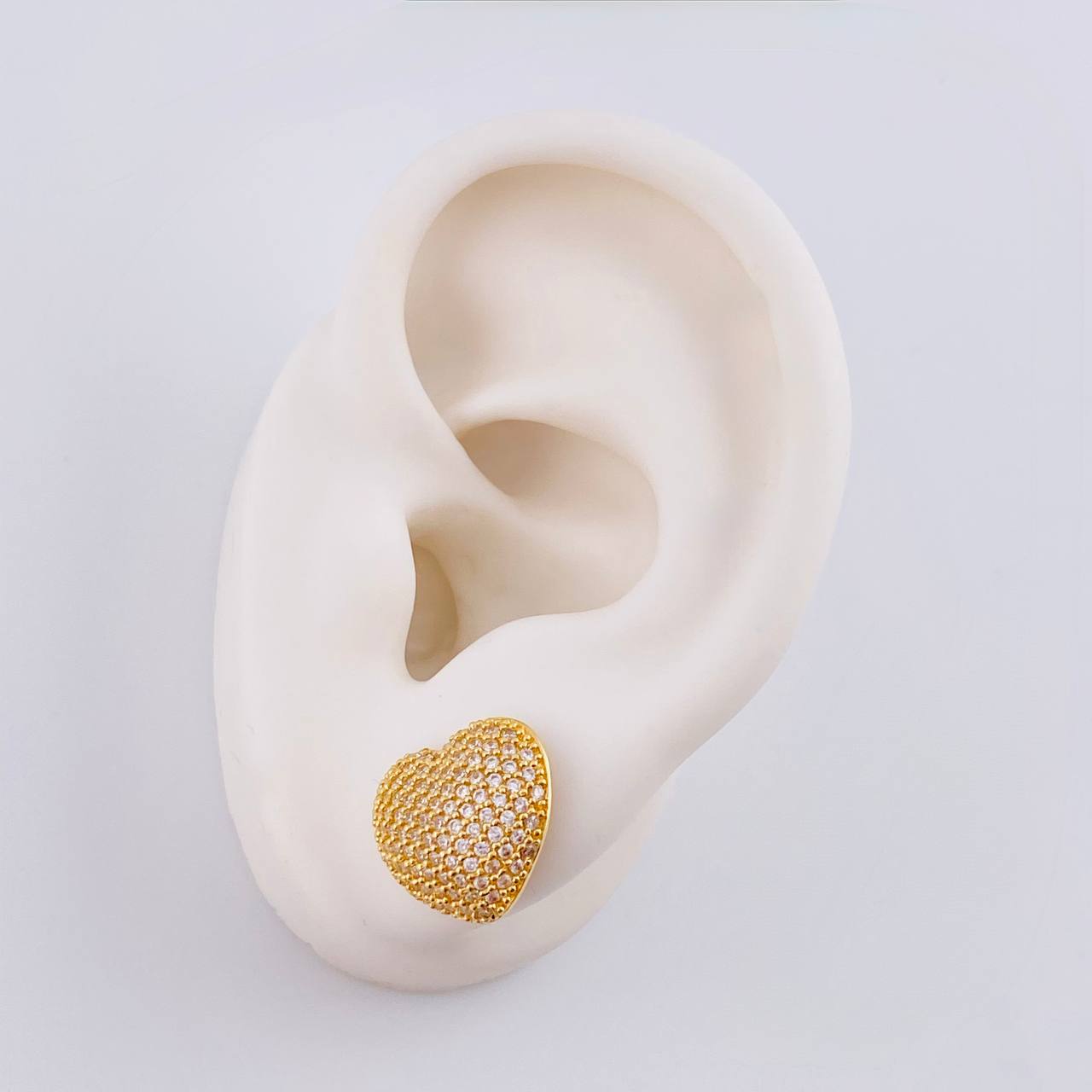 Topos Corazón Tupido 3.4 g / 12.62 mm Oro Amarillo 18K