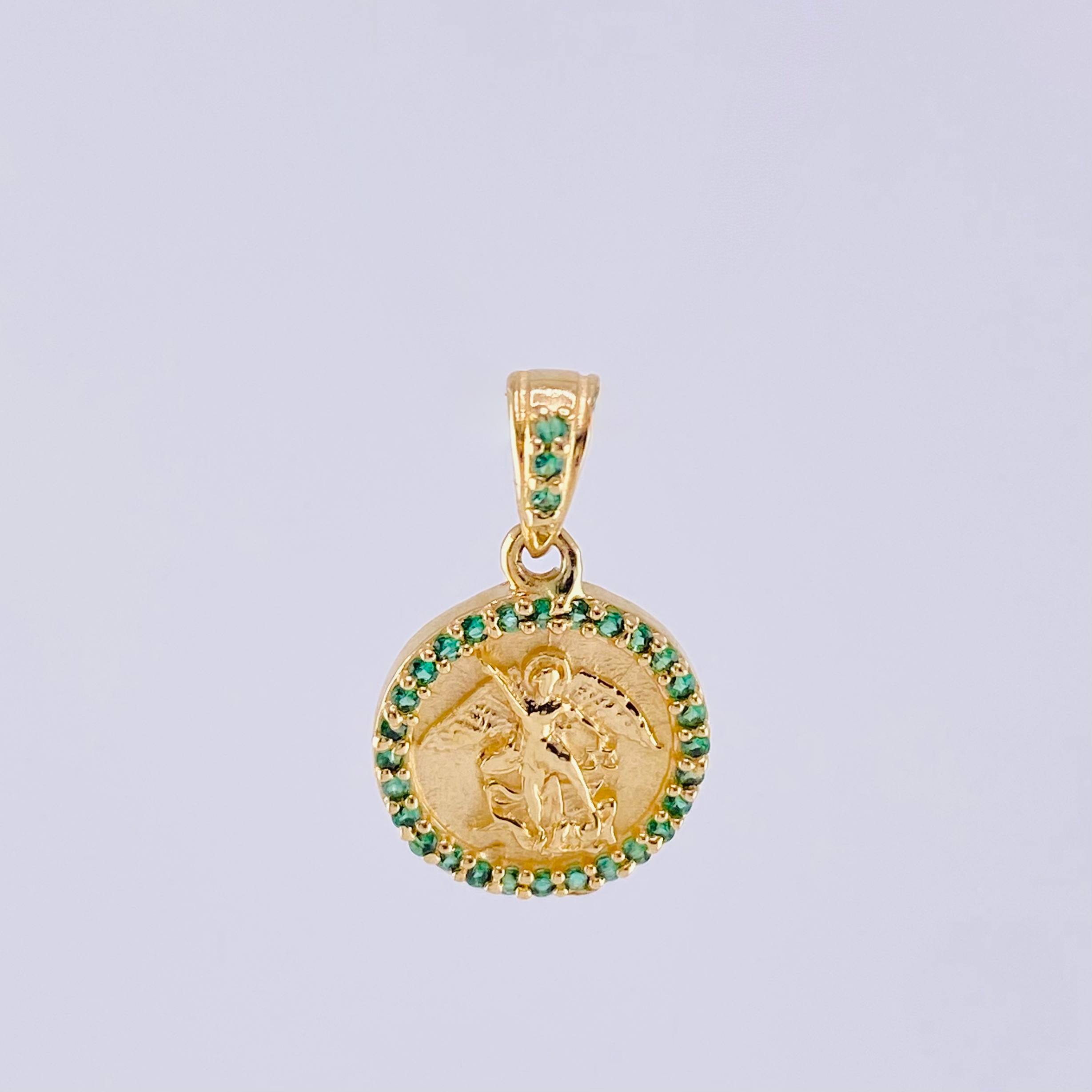 Dije Medalla San Miguel 1.6 g / 1.8 cm Oro Amarillo 18K
