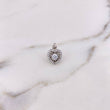 Dije Corazon 1.85gr / 1.7cm / Circones Blancos Oro Blanco 18K #