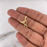 Dije Colibri 0.9gr / 2cm / Silueta Circones Blancos Negros Oro Amarillo 18K $