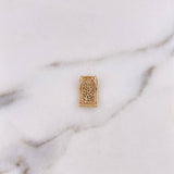 Dije Rectangular 1.4gr / 1.4cm / Circones Colores Oro Amarillo 18K $