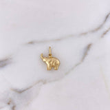 Dije Elefante 1.3gr / 1.8cm / Troquelado Oro Amarillo 18K #