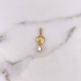 Dije Ostra 0.8gr / 2.1cm / Circon Blanco Oro Amarillo 18K $