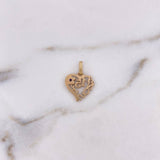 Dije 15 Años 1.2gr / 1.9cm / Circon Morado Oro Amarillo 18K #