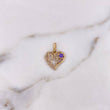 Dije 15 Años 1.2gr / 1.9cm / Circon Morado Oro Amarillo 18K #