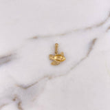 Dije Avion 0.95gr / 1.7cm / Circones Blancos Dos Oros Amarillo Blanco 18K $