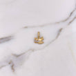 Dije Avion 0.95gr / 1.7cm / Circones Blancos Dos Oros Amarillo Blanco 18K $