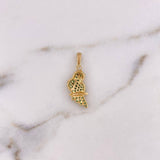 Dije Loro 1.85gr / 2.6cm / Circones Verdes Oro Amarillo 18K $