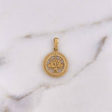 Dije Colibri 2.2gr / 2.4cm / Circones Blancos Dos Oros Amarillo Blanco 18K $