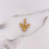 Dije Colibri 1.7gr / 2cm / Circones Colores Dos Oros Amarillo Blanco 18K $