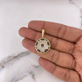 Dije Balon 6.35gr / 3.1cm / Circones Blancos Negros Oro Amarillo 18K $