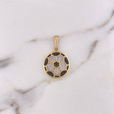 Dije Balon 6.35gr / 3.1cm / Circones Blancos Negros Oro Amarillo 18K $