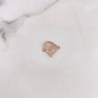 Herraje Corazon  0.9gr / 1.5cm / Circones Blancos Oro Rosa 18K $
