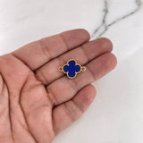 Herraje Trebol 2.1gr / 2.1cm / Azul Oro Amarillo Nac.Esp. 18K $