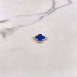 Herraje Trebol 2.35gr / 2.1cm / Azul Oro Amarillo Nac.Esp. 18K $
