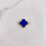 Herraje Trebol 2.35gr / 2.1cm / Azul Oro Amarillo Nac.Esp. 18K $