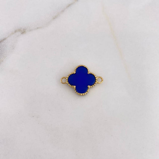 Herraje Trebol 2.1gr / 2.1cm / Azul Oro Amarillo Nac.Esp. 18K $